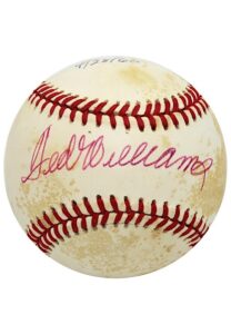 Ted Williams & Jack Fisher Dual-Signed Baseball