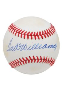 Ted Williams Single Signed Baseball