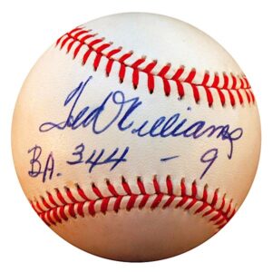 Ted Williams Single-Signed Baseball With Inscriptions