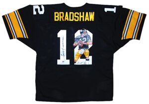 Terry Bradshaw Pittsburgh Steelers LE Autographed & Hand Painted Road Jersey