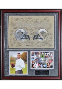 The Sixth Annual Derek Jeter Golf Classic Autographed Framed Display Including Michael Jordan, Darryl Strawberry, Don Zimmer, Tino Martinez & Others