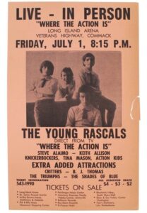 “The Young Rascals” “Where The Action Is” Paper Advertisement Piece