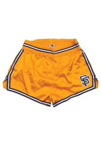 Three Pair of George Lee San Francisco Warriors Game-Used Shorts