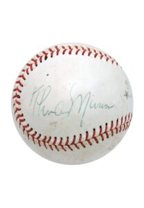 Thurman Munson & Catfish Hunter Autographed Baseball