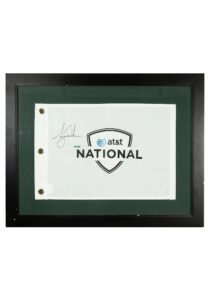 Tiger Woods Signed AT&T National Golf Flag Framed