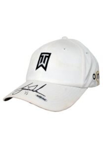 Tiger Woods Tournament Worn & Autographed Hat