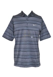 Tiger Woods Tournament Worn & Autographed Polo Shirt