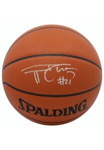 Tim Duncan San Antonio Spurs Single-Signed Spalding Basketball