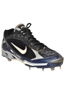 Tino Martinez, Bernie Williams & Phil Hughes New York Yankees Game-Used & Autographed Single Cleats