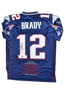 Tom Brady New England Patriots Autographed Replica Authentic Home Jerseys