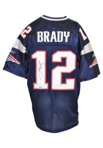 Tom Brady New England Patriots Autographed Road Replica Jersey