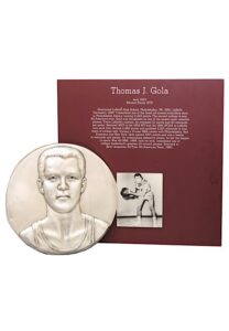 Tom Gola Basketball Hall Of Fame Induction Medallion & Plaque