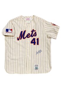 Tom Seaver NY Mets Autographed Cooperstown Collection Mitchell & Ness Jersey