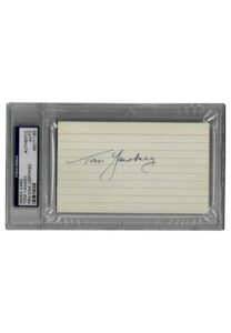 Tom Yawkey Autographed Index Card