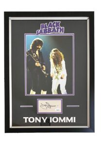 Tony Iommi “Black Sabbath” Signed Framed Display