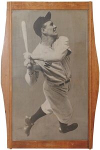 Tremendous Lifelike Lou Gehrig Framed Photo That Hung in the Old Yankee Stadium