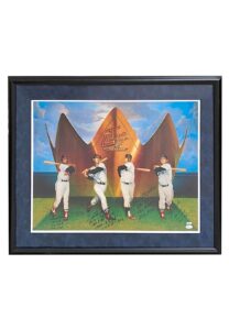 Triple Crown Winners Multi-Signed Framed Display – Mantle, Yaz, Robinson & Williams