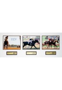 Triple Crown Winning Jockeys Multi-Signed Photos