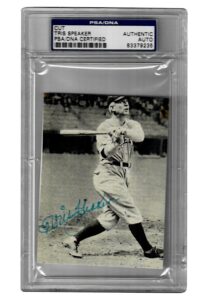 Tris Speaker Autographed B&W Photo