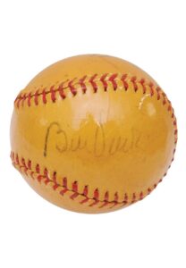 Tris Speaker & Bill Veeck Signed Mini Ball