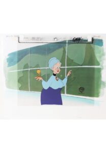 Tweety and Grandma Production Cel