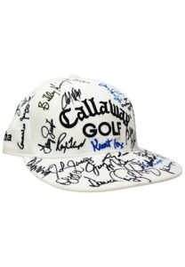 Two Golf Caps Autographed By Jack Nicklaus, Chichi Rodriguez, Tom Watson, Tom Kite & Many Others