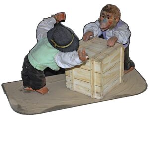 Two Monkeys with a Crate Automaton