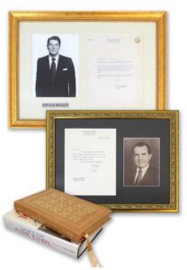 United States Presidential Autobiographies, Books, & Typed Letters Autographed By Carter, Ford, Reagan & Nixon