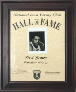 University of Iowa Hall of Fame Award Presented to “Downtown” Fred Brown