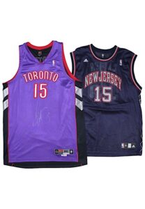 Vince Carter Toronto Raptors & New Jersey Nets Autographed Jerseys