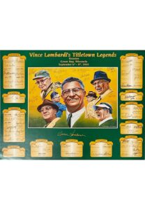 Vince Lombardi’s Titletown Legends Reunion Mutli-Signed Oversized Display