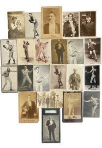 Vintage Boxing Cabinet Cards & Photos Including Corbett & Sullivan