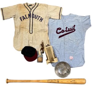 Vintage Cape Cod Baseball Game-Used Jerseys, Cap, Trophy Ball, Bat & Awards