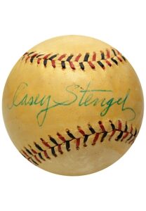 Vintage Casey Stengel Single-Signed Baseball