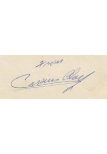 Vintage Cassius Clay Signed Birthday Card