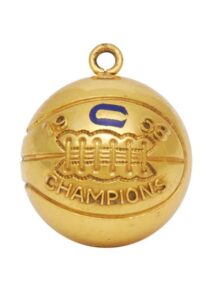 Vintage High School/College Basketball & Football Gold Pendants