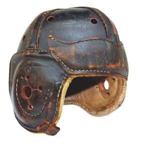 Vintage Leather Football Helmet Attributed to Chicago Bear Bob Snyder