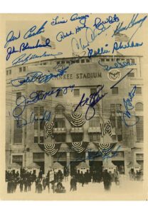 Vintage NY Yankees Team-Signed Yankee Stadium Photo