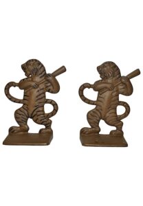 Vintage Style Cast Iron Bookends Modeled After The “Batting Tiger” Featured On The Figural End Caps At Tigers Stadium