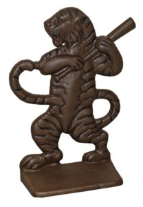 Vintage Style Cast Iron Doorstop Modeled After The ‘Batting Tiger’ Which Was Featured On The Figural End Caps At Tigers Stadium