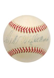 Vintage Ted Williams Single-Signed Baseball