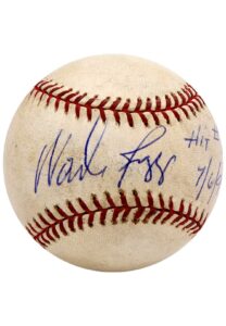 Wade Boggs TB Devil Rays Game-Used Single-Signed & Inscribed “Hit #2975 7/6/99” Baseball