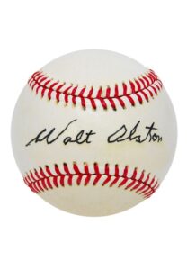 Walter Alston Single-Signed Baseball