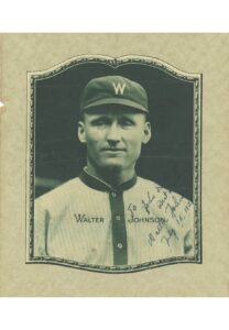 Walter Johnson Signed Portrait Photo