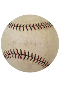 Walter Johnson Single-Signed Baseball