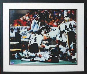 Walter Payton Autographed Chicago Bears Game Model Helmet & Framed Autographed Photo