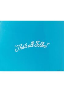 Warner Bros. “That’s All Folks” Production Title Cel