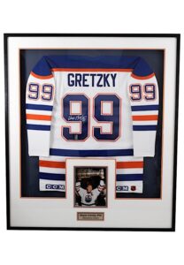 Wayne Gretzky Edmonton Oilers Autographed Jersey Framed Display