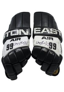 Wayne Gretzky Los Angeles Kings Game-Used & Dual Autographed Hockey Gloves