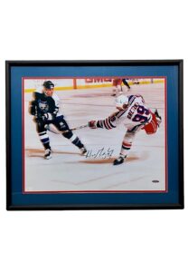 Wayne Gretzky NY Rangers Autographed Framed Photo Display